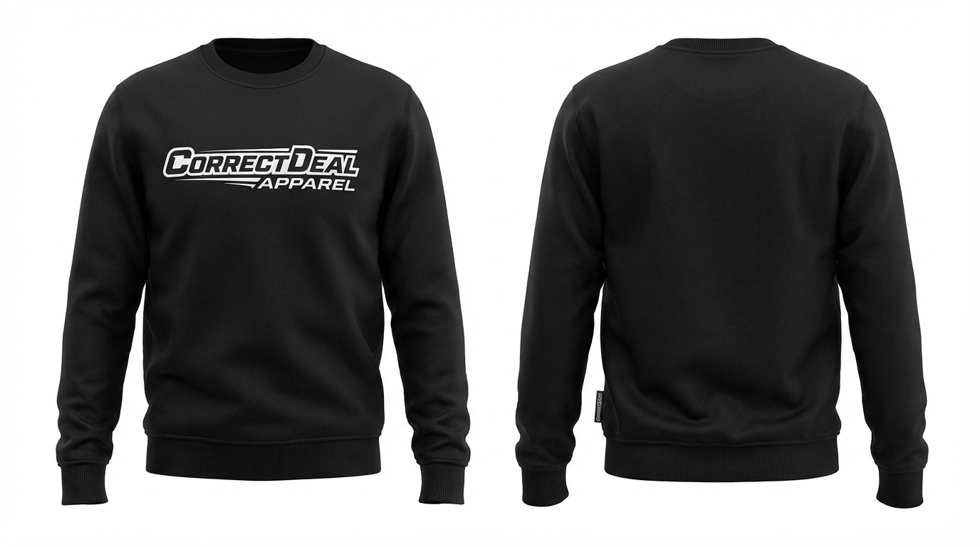 Correct Deal Apparel Crewneck Sweatshirt – Premium Comfort – Everyday Athletic Wear.