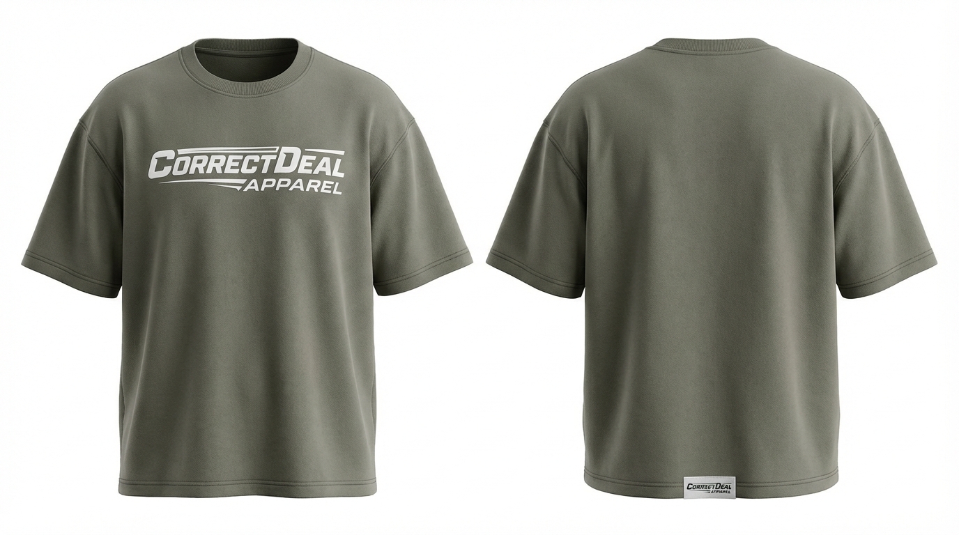 Correct Deal Apparel Oversized T-Shirts – Relaxed Street Fit – Athletes & Everyday Wear
