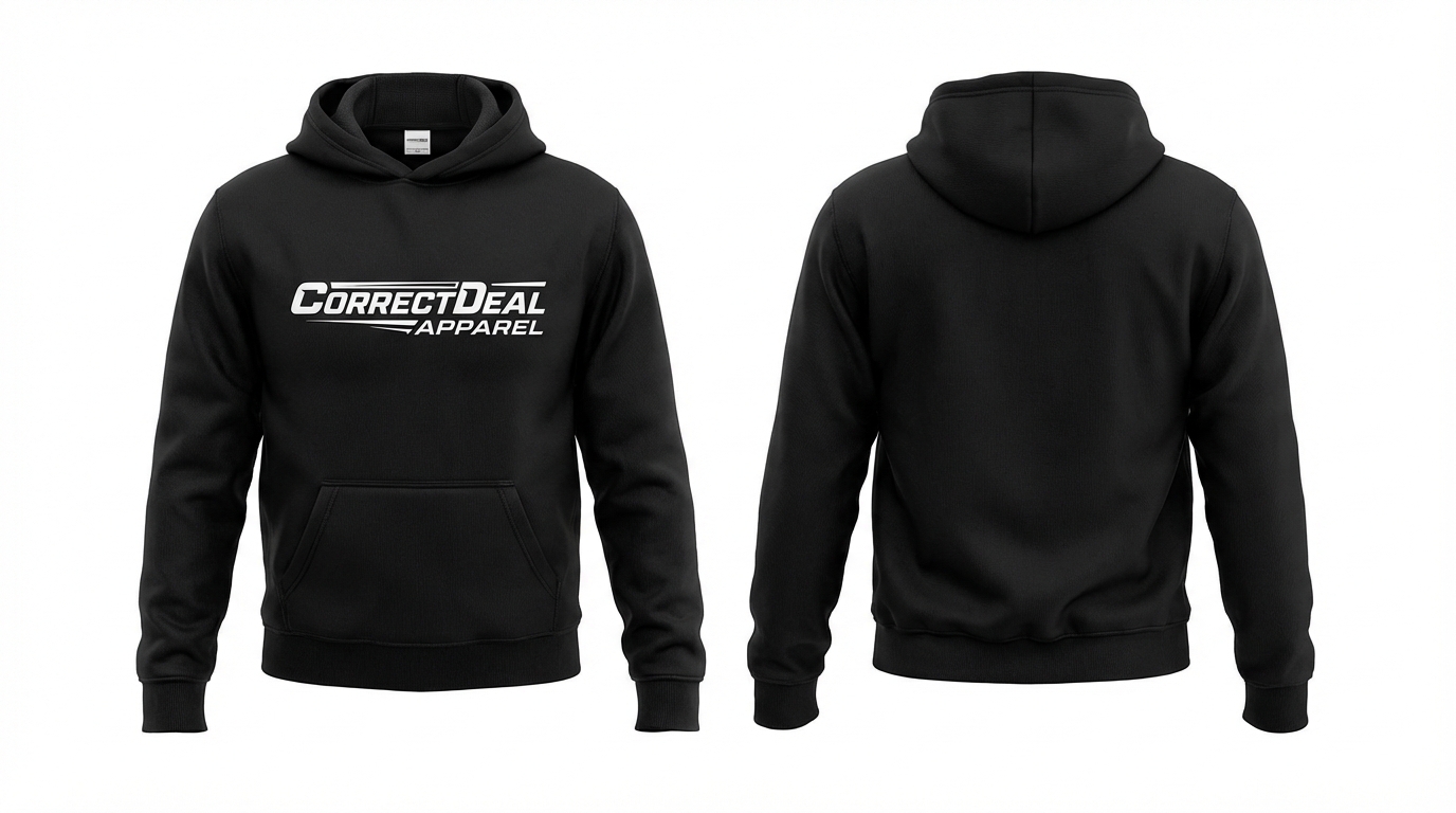 Correct Deal Apparel Pullover Hoodie – Premium Comfort – Everyday Athletes & Trainers.