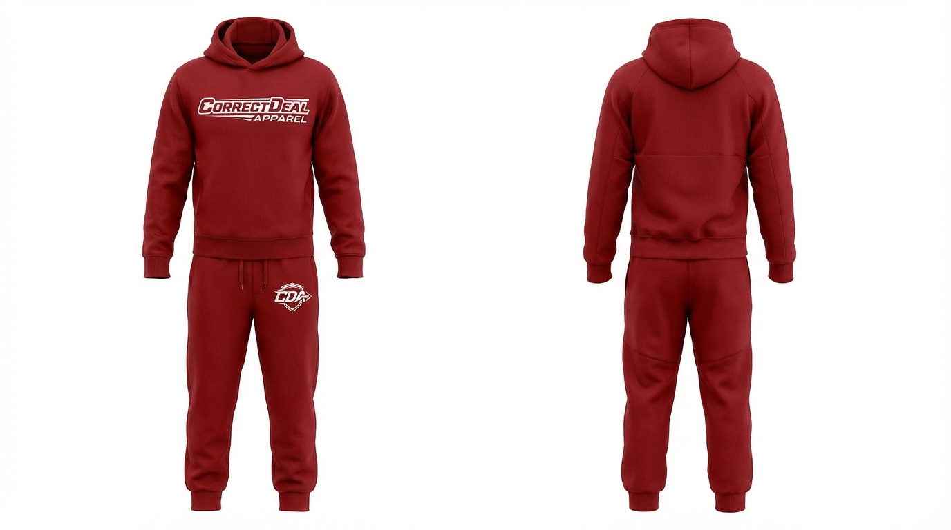 Correct Deal Apparel Performance Tracksuit – Breathable Comfort – Training & Everyday Wear
