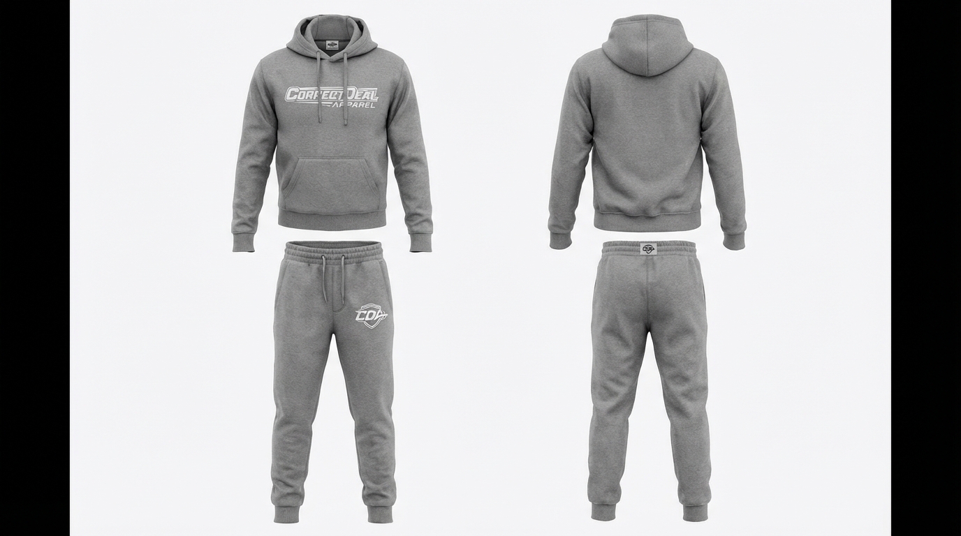 Correct Deal Apparel Performance Tracksuit – Breathable Comfort – Training & Everyday Wear