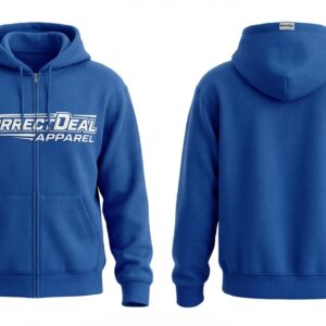 Correct Deal Apparel Zip-Up Hoodie – Premium Fleece Comfort – Training & Casual Wear.