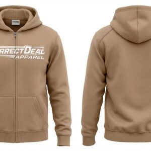Correct Deal Apparel Zip-Up Hoodie – Premium Fleece Comfort – Training & Casual Wear.