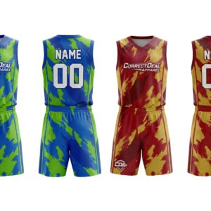 Correct Deal Apparel Reversible Basketball Uniform – Dual-Side Performance – Training & Game Play.