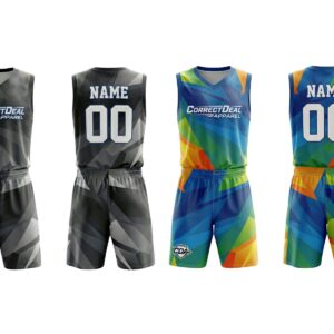 Correct Deal Apparel Reversible Basketball Uniform – Dual-Side Performance – Training & Game Play