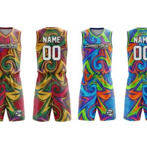 Correct Deal Apparel Reversible Basketball Uniform – Dual-Side Performance – Training & Game Play.