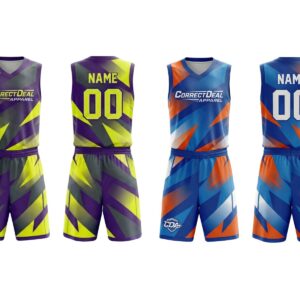 Correct Deal Apparel Reversible Basketball Uniform – Dual-Side Performance – Training & Game Play.