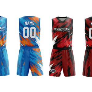 Correct Deal Apparel Reversible Basketball Uniform – Dual-Side Performance – Training & Game Play.