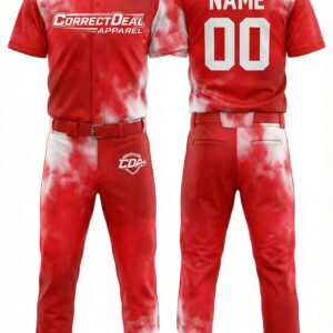 Correct Deal Apparel Baseball Uniform – Moisture-Wicking  Performance – Competitive Play.