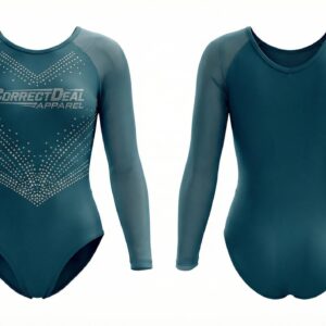 Correct Deal Apparel Gymnastics Leotard – Stone Embellished Design – Training & Competition.
