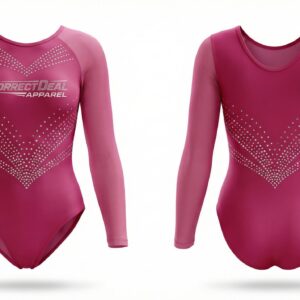 Correct Deal Apparel Gymnastics Leotard – Stone Embellished Design – Training & Competition.