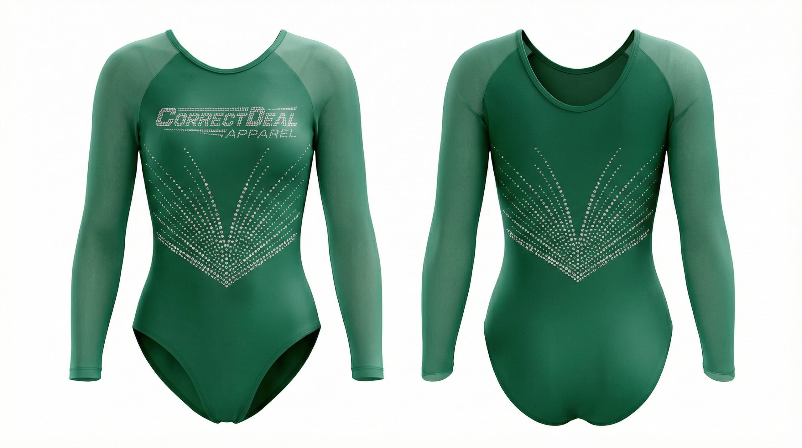 Correct Deal Apparel Gymnastics Leotard – Stone Embellished Design – Training & Competition.