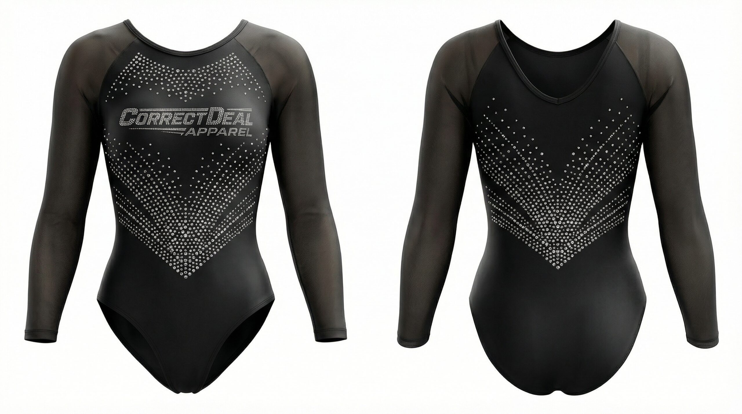 Correct Deal Apparel Gymnastics Leotard – Stone Embellished Design – Training & Competition.